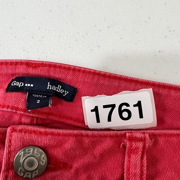 Gap Women's Hadley Red Cut Off Shorts Stretch Cotton Size 2 - Picture 10 of 10